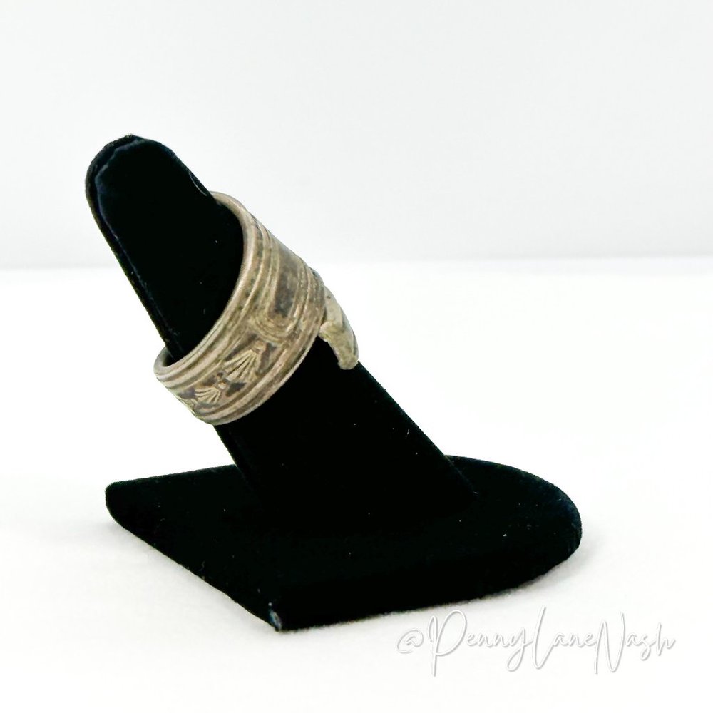 Vintage Silver Bent Spoon Bypass Ring - Picture 3 of 8